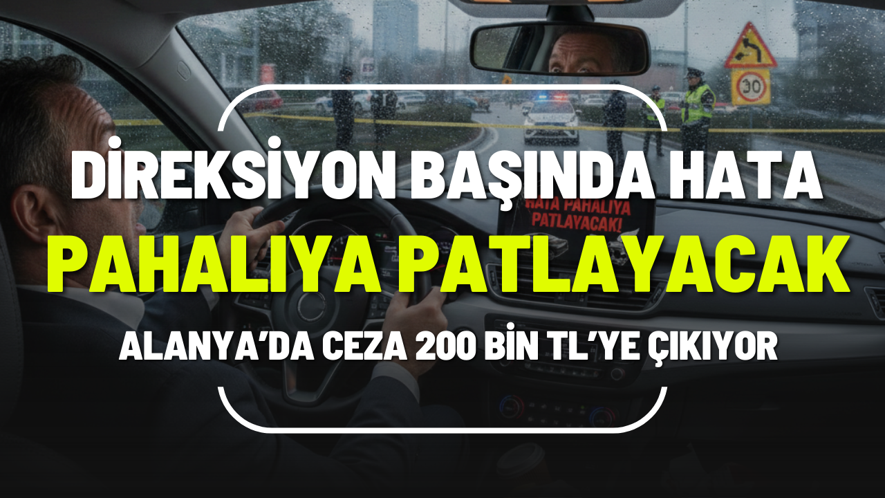 Direksiyon Başında Hata Pahalıya Patlayacak: Alanya’da Ceza 200 Bin TL’ye Çıkıyor
