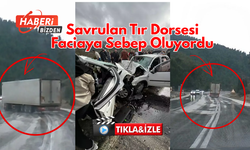 Dereboğazı Yolu Yine Korkuttu: Savrulan Tır Kamerada