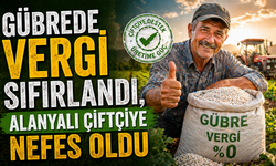 Gübrede Vergi Sıfırlandı, Alanyalı Çiftçiye Nefes Oldu