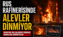 Rus Rafinerisinde Alevler Dinmiyor: Ukrayna İHA Saldırısı Sonrası Korkutan Görüntüler