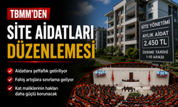 TBMM’den Site Aidatları Düzenlemesi