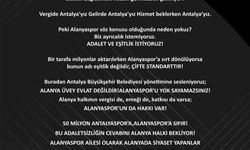 ALANYASPOR TARAFTARLAR DERNEĞİ’NDEN SERT TEPKİ: “ALANYASPOR’U YOK SAYAMAZSINIZ!”
