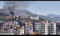 ALANYA'DA ÜNİVERSİTE İNŞAATINDA ÇIKAN YANGIN KORKUTTU