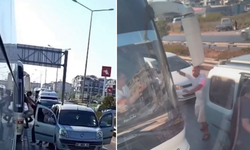 Manavgat D-400’te Yol Verme Kavgası! Servis Şoförüne Saldırı Anı Kamerada
