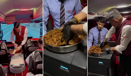 ŞEHİRLERARASI YOLCULUKTA ÇIĞIR AÇAN UYGULAMA! KEK VE ÇAYIN YERİNİ ÇİĞ KÖFTE ALDI