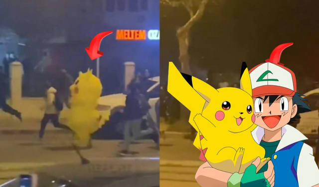 Antalya’da İmamoğlu Protestolarında Pikachu Sürprizi: Polis Müdahalesinden Böyle Kaçtı
