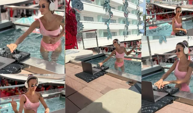 Eğlencenin sıfır noktasında havuzda sıra dışı DJ