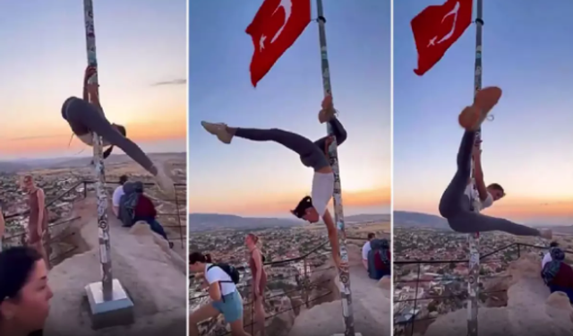 Türk Bayrağında Direk Dansı İnfial Yarattı! ValiliK Harekete Geçti