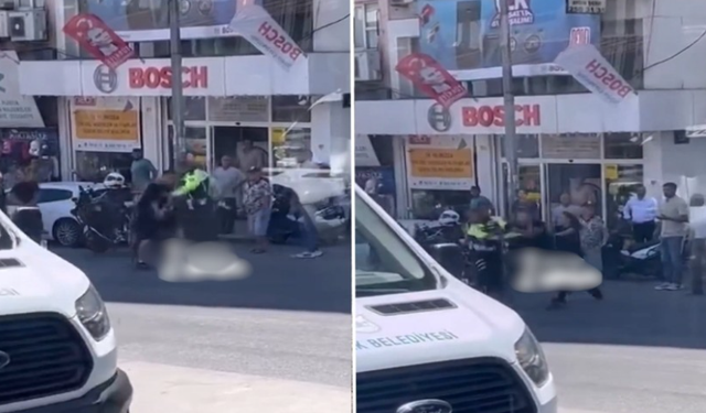 Trafik Polisine Tekmeli Yumruklu Saldırı Kamerada