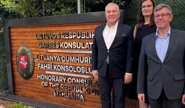 Litvanya Büyükelçisi Marius Janukonis'ten Mehmet Şahin'e Ziyaret
