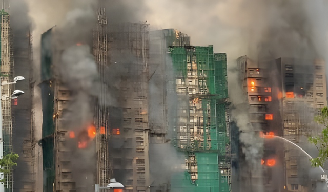 Hong Kong'da Dev Yangın: 2 Bin Dairelik Sitede Facia