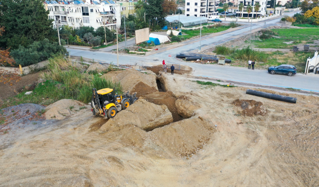 Gazipaşa Belediyesi’nden Pazarcı Mahallesi’nde Yağmur Suyu Drenaj Hattı Çalışması
