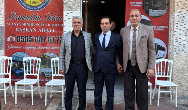 Minibüsçüler Odası Başkan Adayı Bahattin Tekin Seçim Ofisinde Rakip Adayları Ağırladı