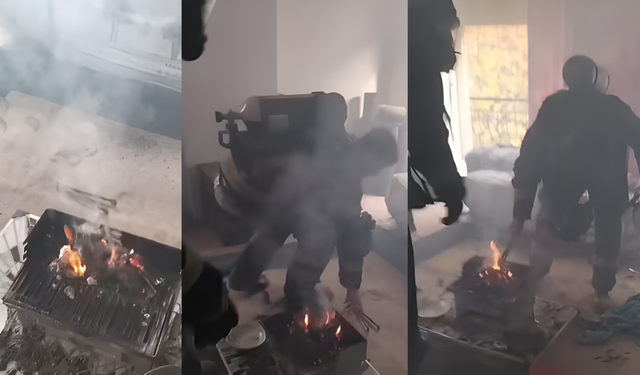 Antalya’da Apartman Dairesinde Mangal Paniği