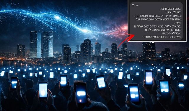 İsrail'e Telefonlardan Tehdit Mesajı: "Karanlık Günler Getireceğiz"