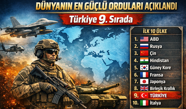 Dünyanın En Güçlü Orduları Açıklandı: Türkiye 9’uncu Sırada