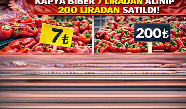 Kapya Biberde Fahiş Fiyat İddiası: 7 Liraya Alınıp 200 Liraya Satıldı