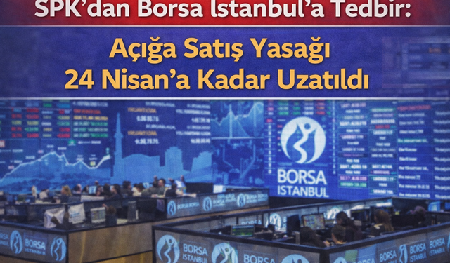 SPK’dan Borsa İstanbul’a Tedbir: Açığa Satış Yasağı 24 Nisan’a Kadar Uzatıldı