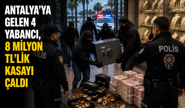 Antalya’da 8,3 Milyonluk Kasa Soygunu: 1400 Saatlik Kamera Kaydıyla Yakalandılar
