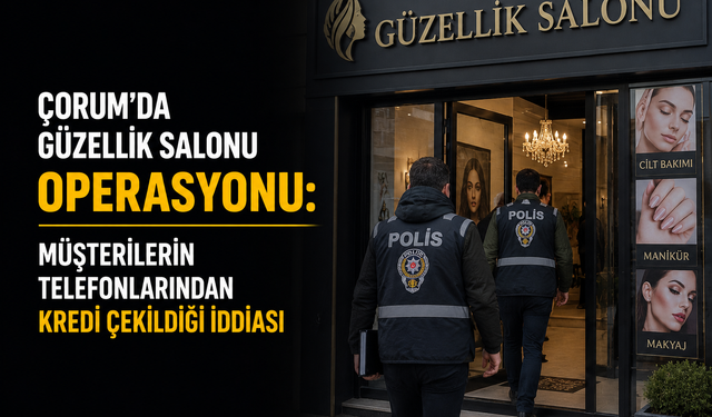Çorum’da Güzellik Salonu Operasyonu: Müşterilerin Telefonlarından Kredi Çekildiği İddiası