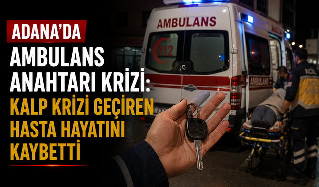 Adana’da Ambulans Anahtarı Krizi: Kalp Krizi Geçiren Hasta Hayatını Kaybetti