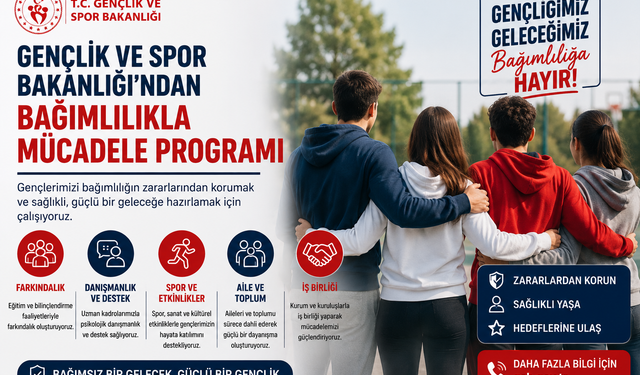 Gençlik ve Spor Bakanlığı’ndan Bağımlılıkla Mücadele Programı