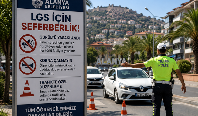 Alanya’da LGS İçin Seferberlik: Gürültü Yasaklandı, Trafikte Özel Düzenleme Yapılacak