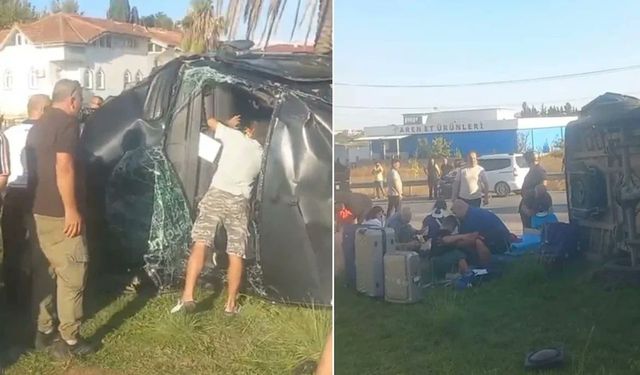 Antalya'da Tur Otobüsü ile Servis Çarpıştı: 6 Kişi Yaralandı