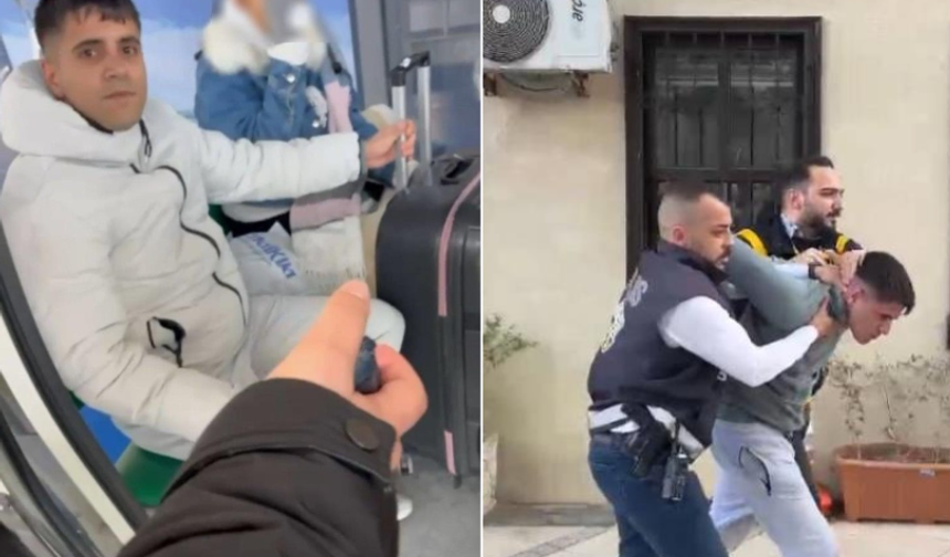 Aranması Olan Şahıs Tatil Dönüşü Polisin Tatlı Sürprizi İle Karşılandı