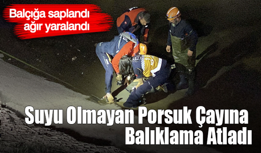 Suyu Olmayan Porsuk Çayı'na Balıklama Atlayan Adam Yaralandı