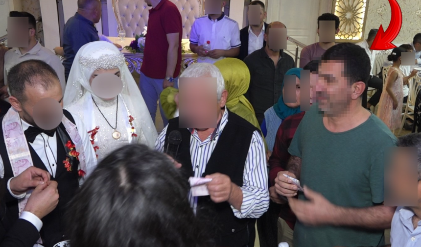 Yüzsüz Hırsız Düğüne Gitti, Pastasını Yedi, Üstüne Birde Takılan Paraları Çaldı