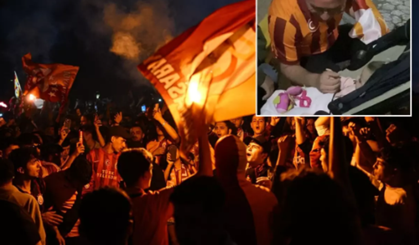 Şampiyonluk Kutlamalarında Bebeklerini Yolun Ortasında Unuttular