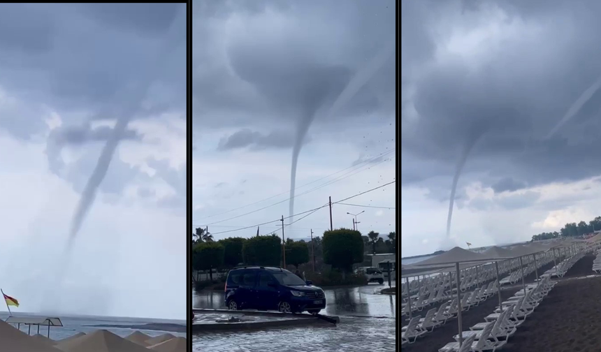 Alanya’da Hortum! Paniğe Neden Oldu