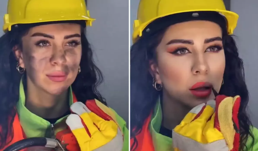 Sosyal Medya Fenomeninin “İtfaiyeci Makyajı” İnfial Yarattı