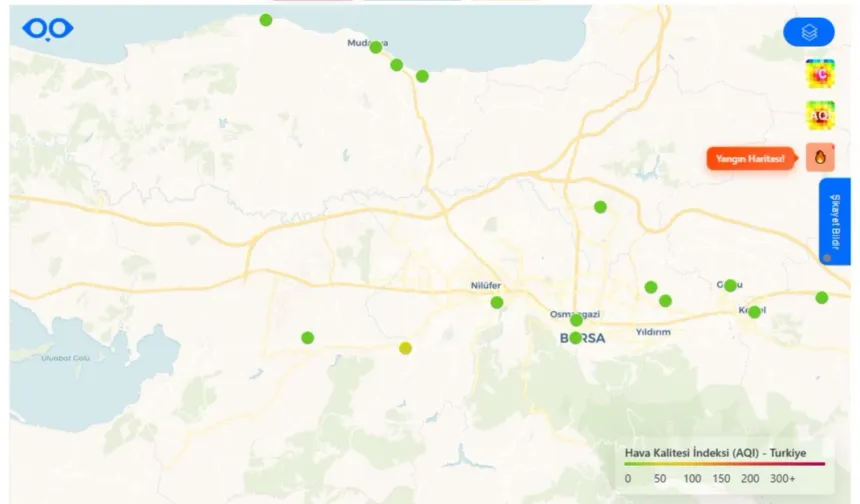 Bursa Büyükşehir yangın noktalarını anlık gösterecek