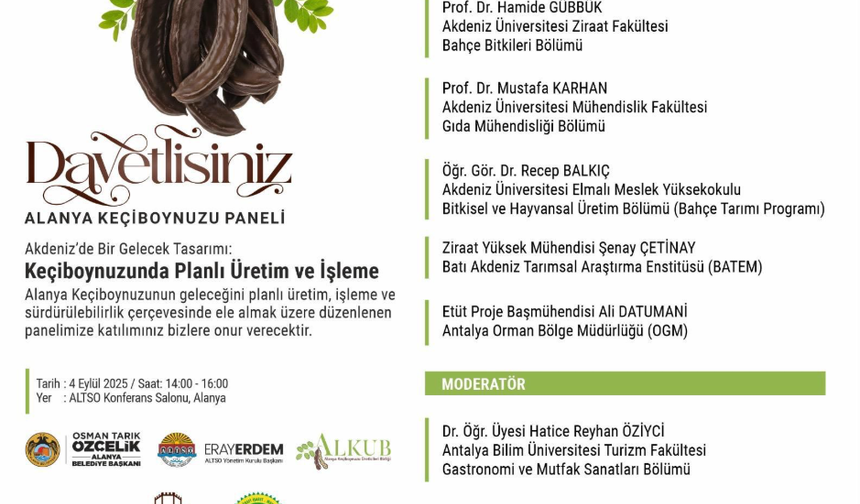 Keçiboynuzuyla Alanya’nın Tarım Vizyonu Güçlenecek