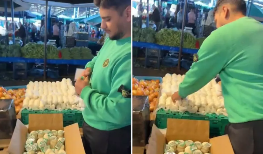 Pazarcının Uyanklılığı Kamerada: Çin Sarımsağını Yerli Gibi Sattılar