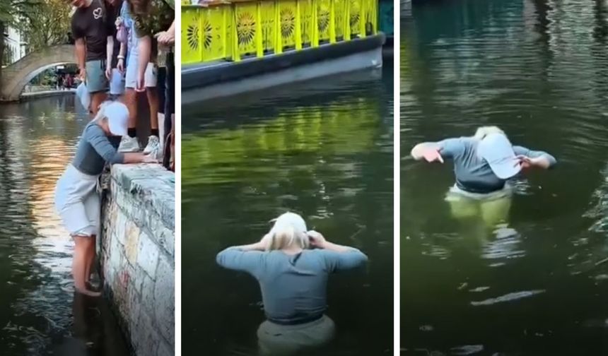 Yağmur Sonrası En Kirli Anda Nehre Atladı: Sağlığını Telefona Feda Etti