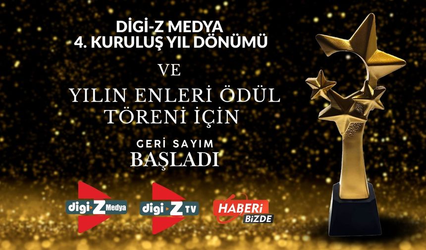 Digi-Z Medya 4. Kuruluş Yıl Dönümü ve Yılın Enleri Ödül Töreni İçin Geri Sayım Başladı