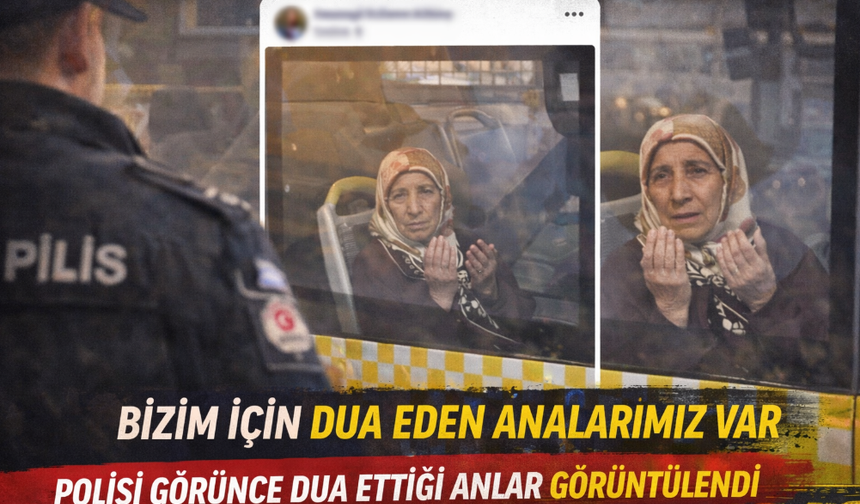Polis Minibüsünü Gören Yaşlı Kadının Yürekten Duası Herkesi Duygulandırdı