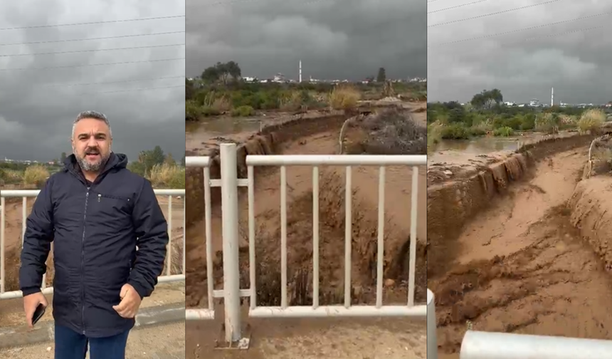Mersin Erdemli’de Sağanak Sonrası Sel Etkisini Gösterdi