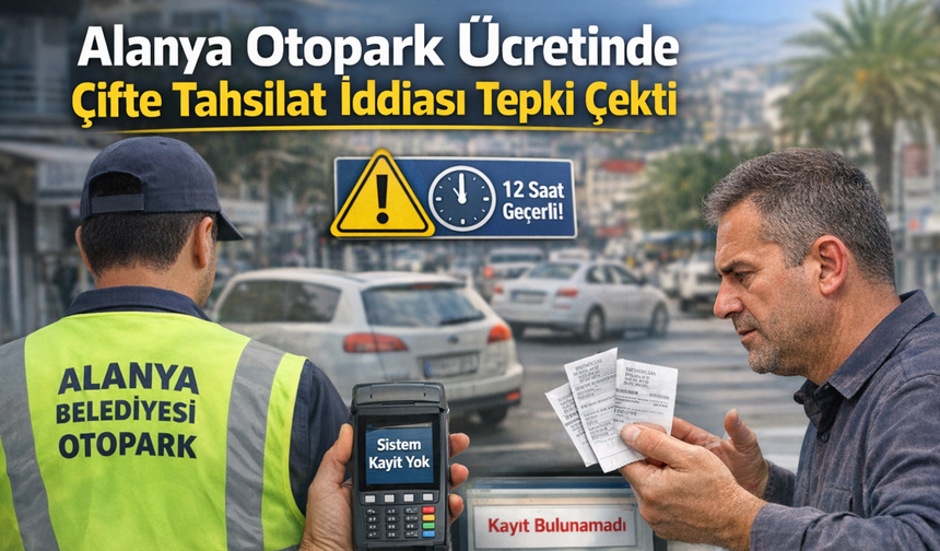 Alanya Otopark Ücretinde Çifte Tahsilat İddiası Tepki Çekti