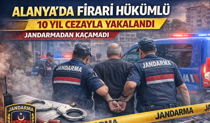 Alanya’da Firari Hükümlü 10 Yıl Cezayla Yakalandı