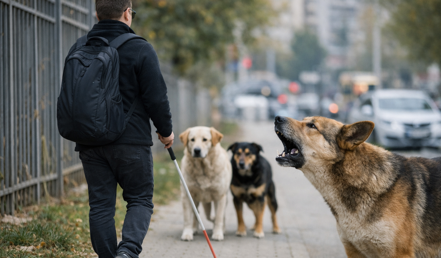Görme Engelli Vatandaştan Başıboş Köpek İddiası: Belediyeye Tepki Gösterdi