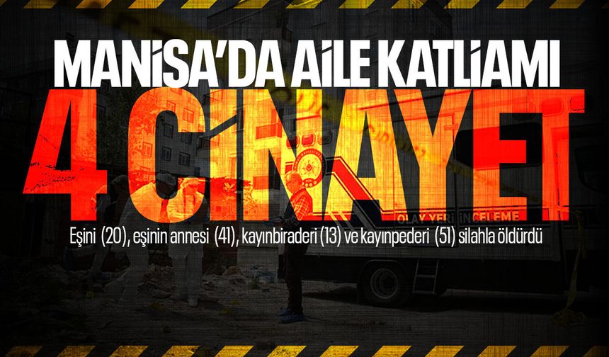 Manisa’da Katliam Gibi Cinayet: Boşanma Aşamasındaki Eşini ve 3 Yakınını Öldürdü