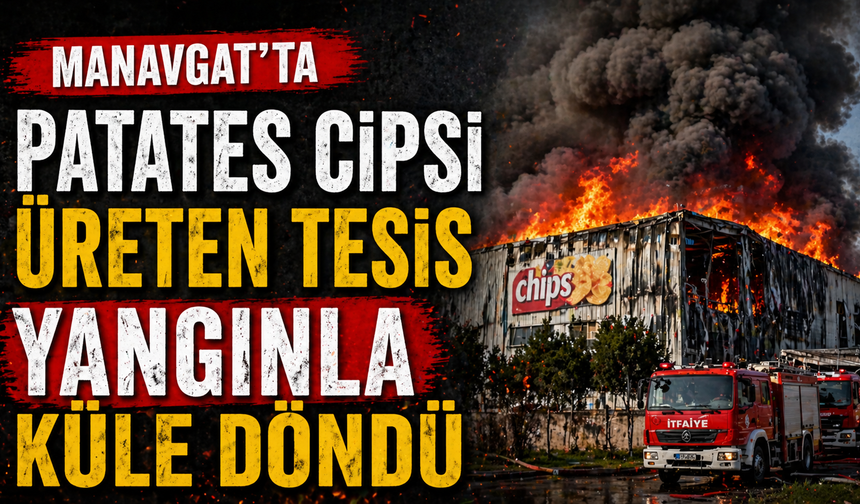 Manavgat’ta Patates Cipsi Üreten Tesis Çıkan Yangında Küle Döndü