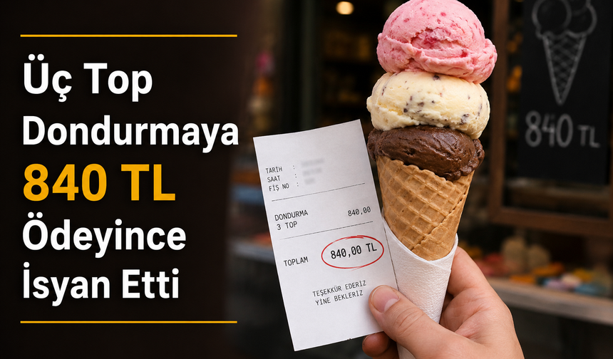 Üç Top Dondurmaya 840 TL Ödeyince İsyan Etti