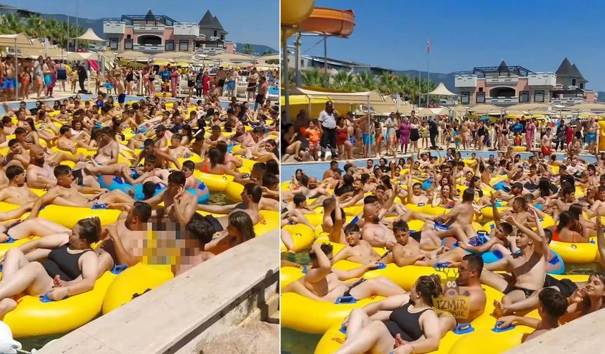 İzmir'de Su Parklarında Yoğunluk: Görüntüler Sosyal Medyada Gündem Oldu
