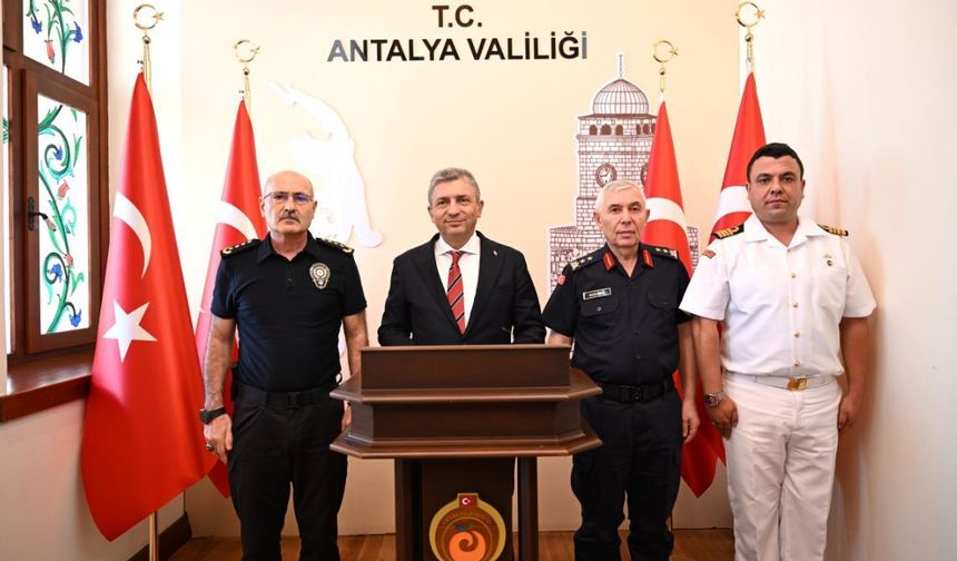 Antalya Valisi Şahin, Ağustos Ayı Güvenlik Ve Asayiş Verilerini Açıkladı