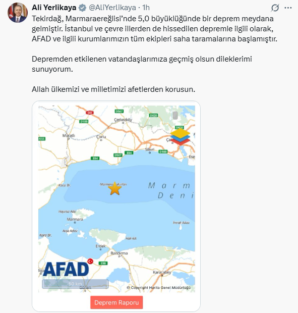 Ali Yerlikaya Açıklaması